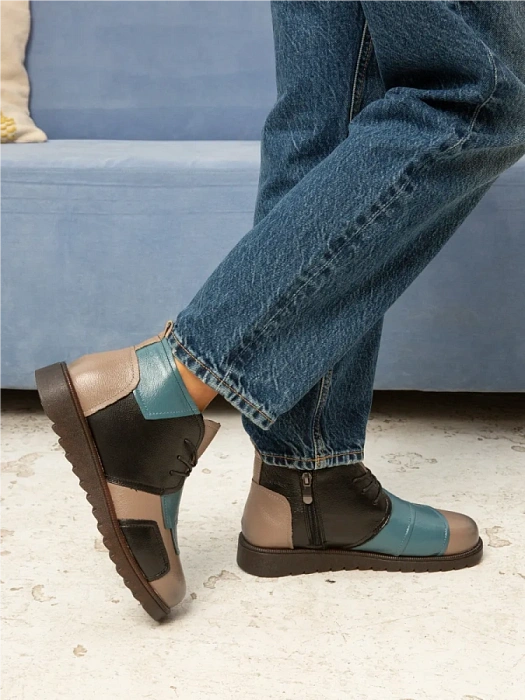 Женские ботинки eObuv голубые, артикул DB-W24-WLM3-01-3