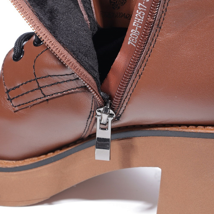 Женские ботинки basic FEDERICA RODARI коричневые, артикул 7EOB-FH2517-5-108-2-B376