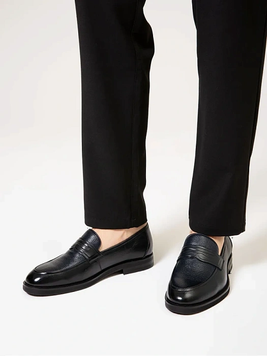 Мужские лоферы BRUNO RENZONI  синие, артикул M1016A-130D