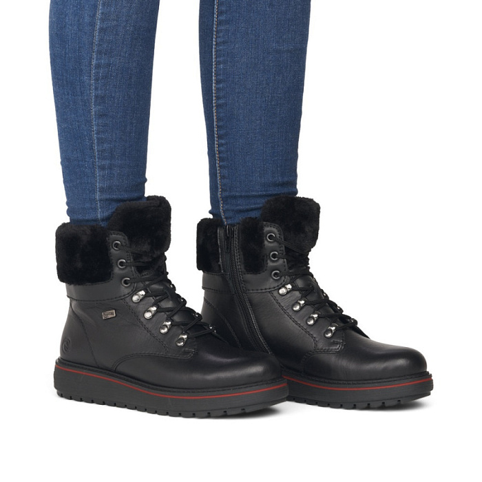 Женские ботинки basic REMONTE черные, артикул D0U70-01