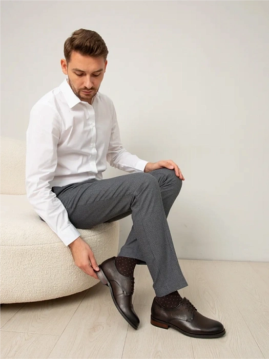 Мужские туфли BRUNO RENZONI  коричневые, артикул DF2265-101B