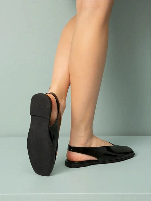 Женские слингбэки FEDERICA RODARI черные, артикул 43E-E2915-N64703-23