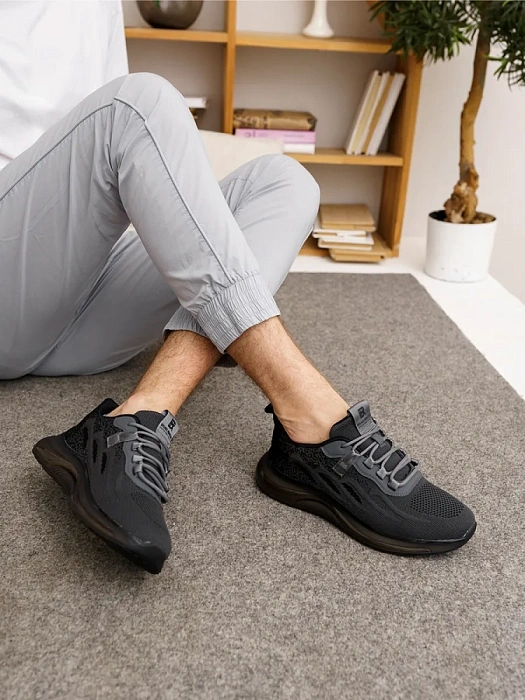 Мужские кроссовки BRUNO RENZONI  черные, артикул RH8512B