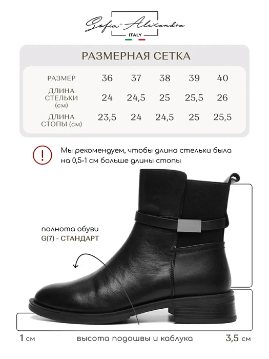 Женские ботинки SOFIA-ALEXANDRA черные, артикул SA18612-WT/8