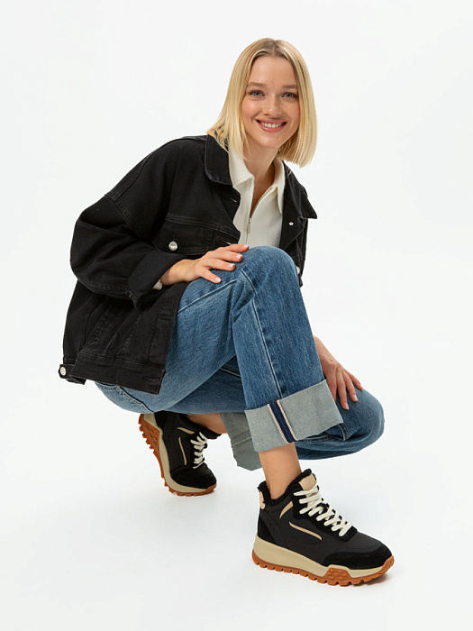 Женские кроссовки Donna Daniella  черные, артикул 42-DBE14-13-101