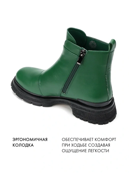 Женские ботинки basic FEDERICA RODARI зеленые, артикул 4E-6484-513