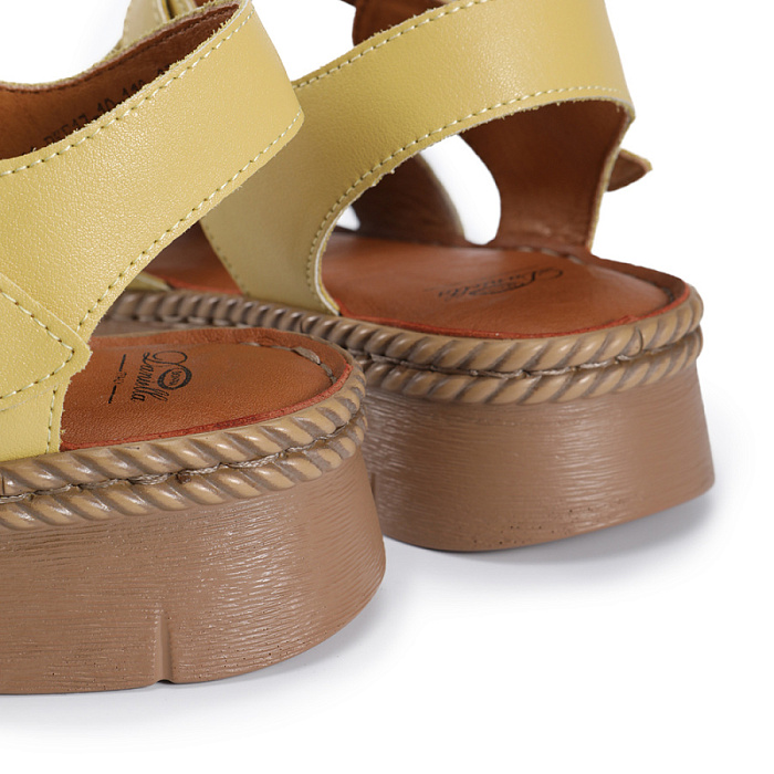 Женские босоножки  Donna Daniella  желтые, артикул 51-BKE17-10-116