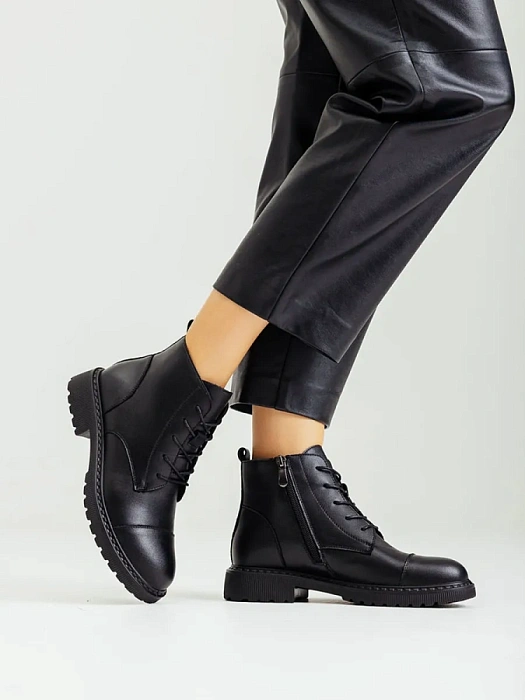 Женские ботинки eObuv черные, артикул 50E-10513-21