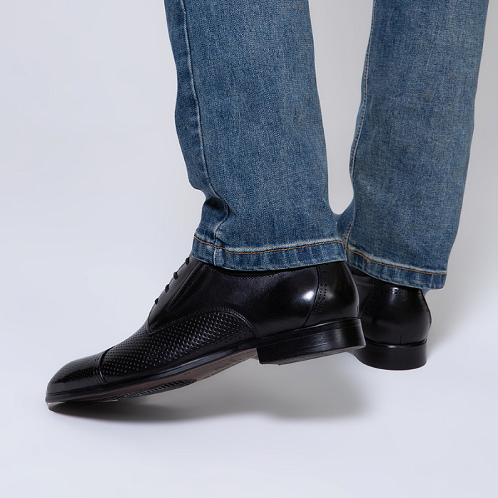 Мужские туфли BRUNO RENZONI  черные, артикул 5529B-913A