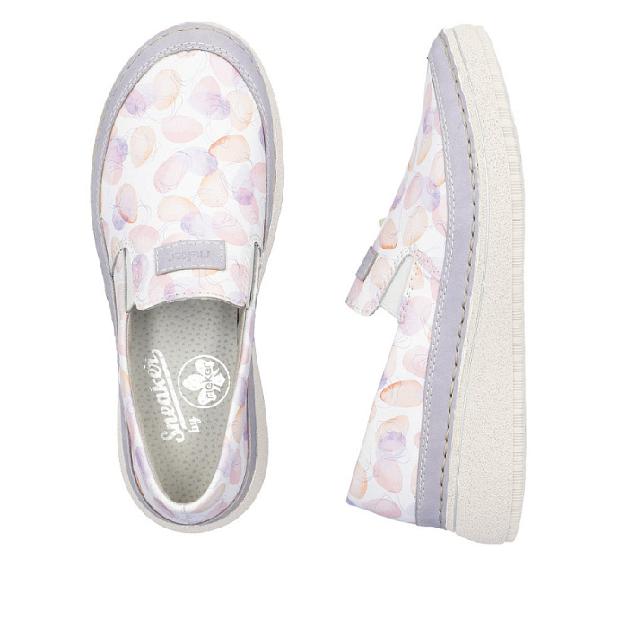 Женские слипоны RIEKER фиолетовые, артикул 50950-90