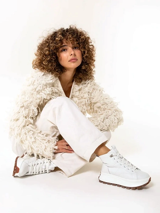 Женские ботинки SOFIA-ALEXANDRA белые, артикул F243-PAK-04-B-Q