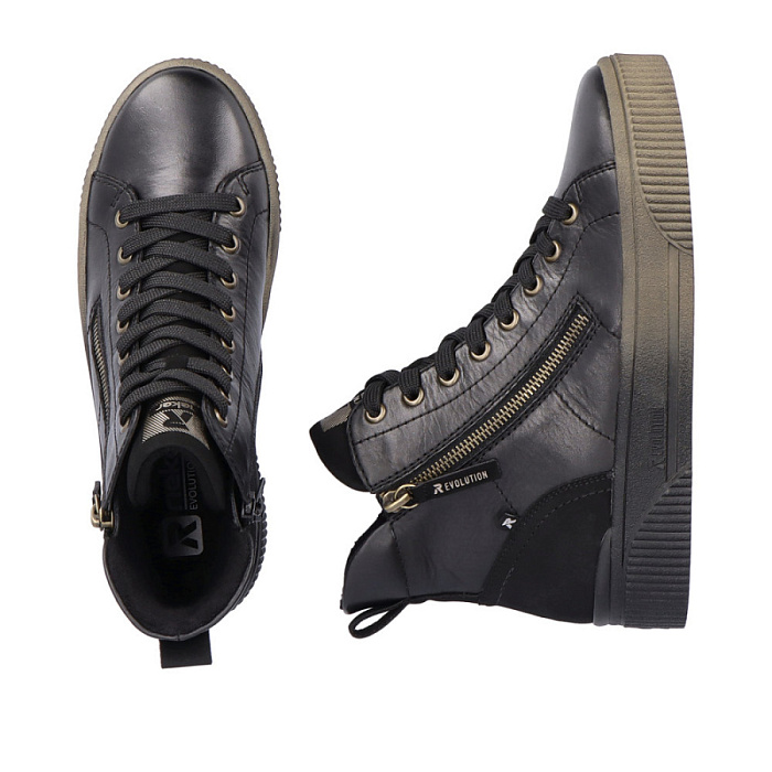 Женские ботинки basic RIEKER черные, артикул W0761-00