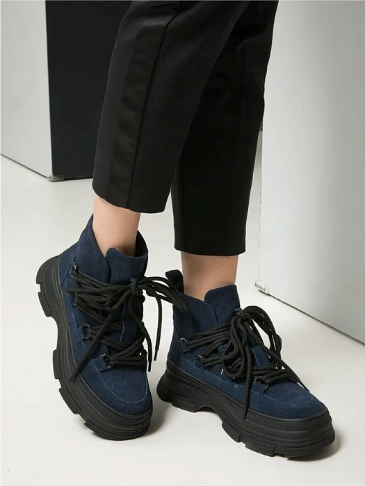 Женские ботинки basic FEDERICA RODARI синие, артикул 42E-375-25C