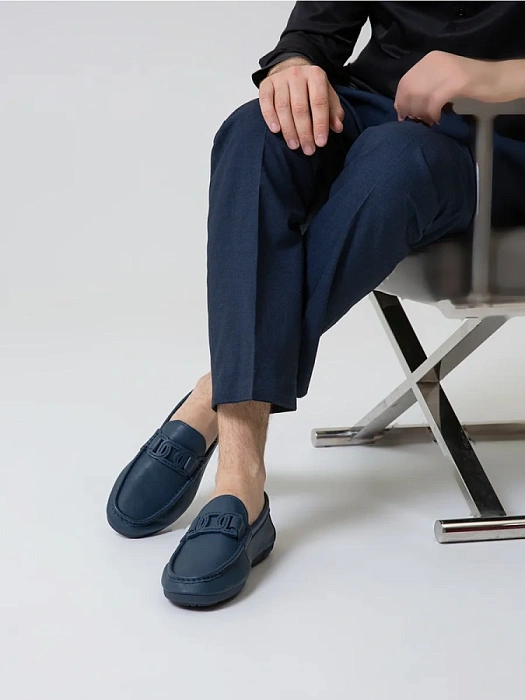 Мужские мокасины BRUNO RENZONI  синие, артикул WL2352-3