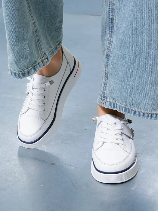 Женские кеды SOFIA-ALEXANDRA белые, артикул SA16479-WB/8-1