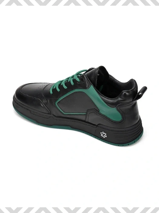 Мужские кеды BRUNO RENZONI  черные, артикул LN002-111-ZM