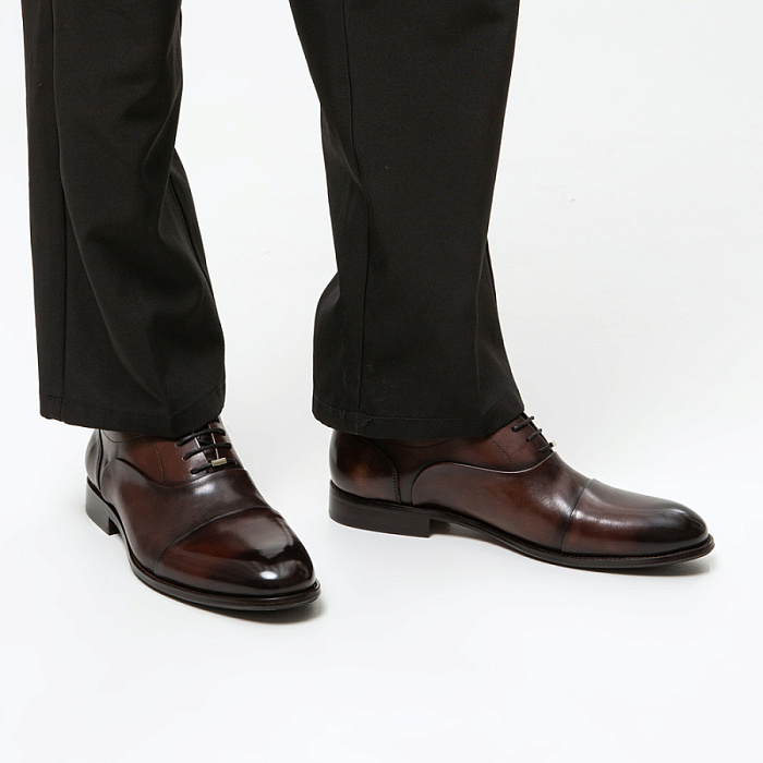 Мужские оксфорды BRUNO RENZONI  коричневые, артикул BR16771-MB