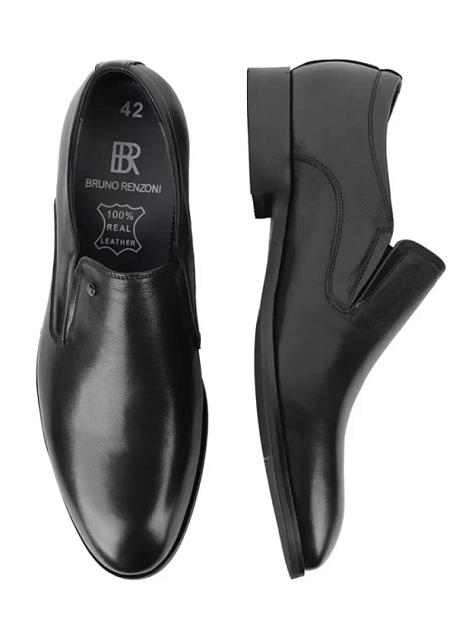 Мужские туфли basic BRUNO RENZONI  черные, артикул 5381A-905A
