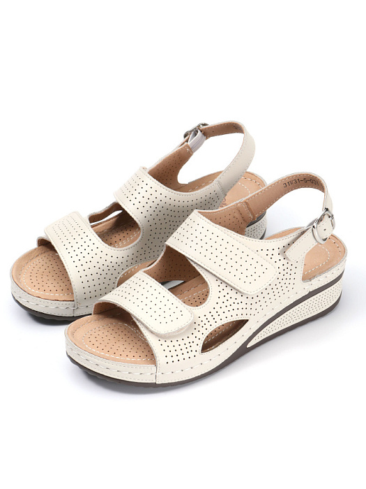 Женские босоножки  Donna Daniella  молочные, артикул 31W31-5-031