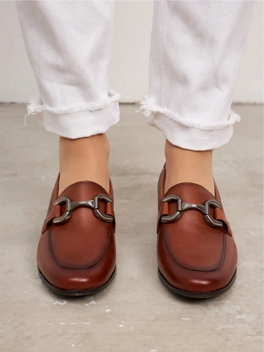 Женские лоферы MARCO TOZZI рыжие, артикул 2-24249-45-305