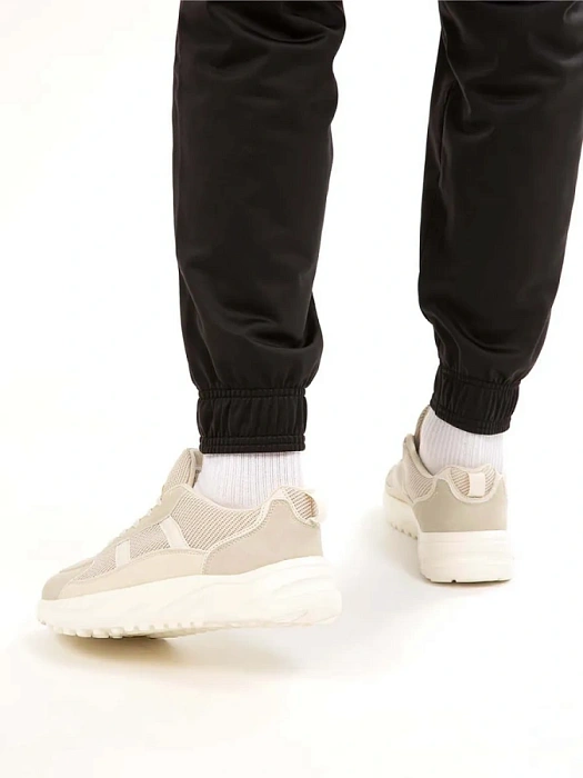 Мужские кроссовки BRUNO RENZONI  бежевые, артикул 447008/01-01BR