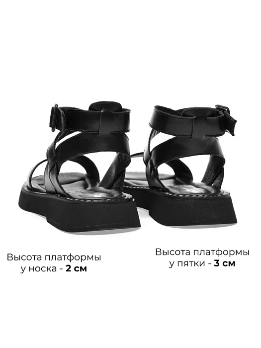 Женские сандалии eObuv черные, артикул G-79-23-1