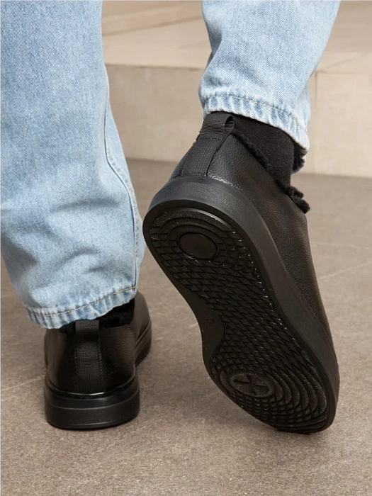 Мужские кеды BRUNO RENZONI  черные, артикул A002-1