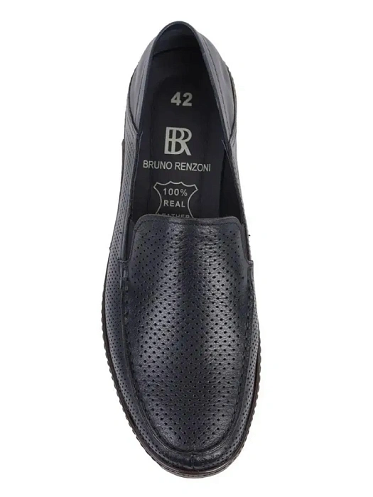 Мужские мокасины BRUNO RENZONI  синие, артикул 0850B-67B