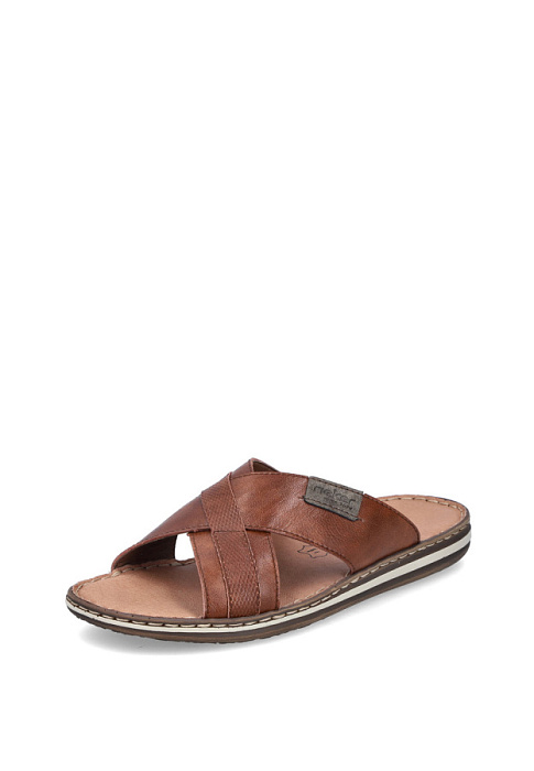 Мужские слайдеры RIEKER коричневые, артикул 21082-24