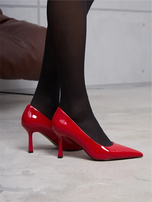 Женские туфли лодочки basic SOFIA-ALEXANDRA красные, артикул 38E-HF1471-6533D2-25W