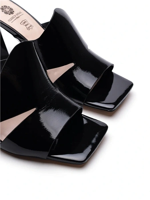 Женские сабо FEDERICA RODARI черные, артикул 38E-HF530-6636L1