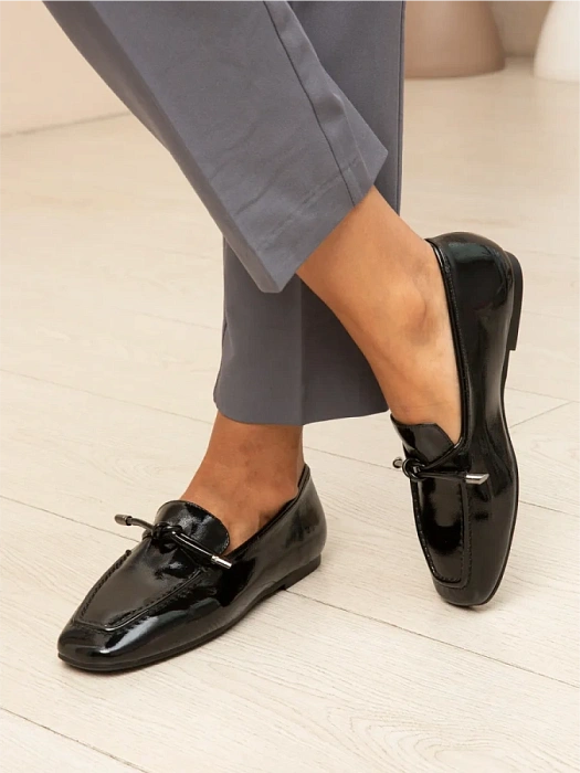 Женские лоферы FEDERICA RODARI черные, артикул 43E-S1683-Z37978-3