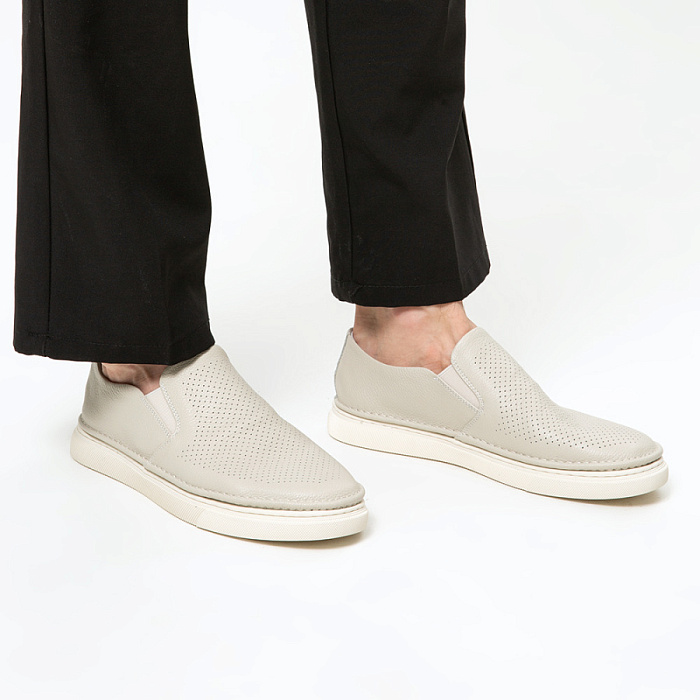 Мужские слипоны BRUNO RENZONI  бежевые, артикул BR16706-MB