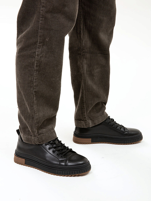 Мужские кеды BRUNO RENZONI  черные, артикул WL3897T-1