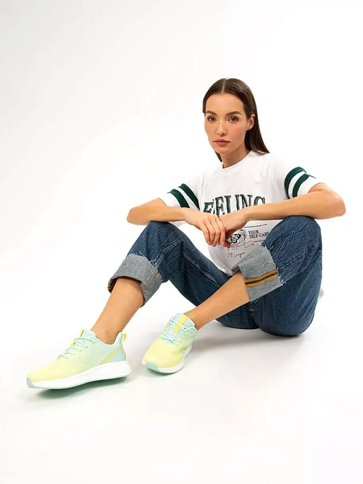 Женские кроссовки SOFIA-ALEXANDRA желтые, артикул SA16786-WB/8-1