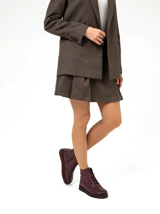 Женские ботинки eObuv бордовые, артикул CTW21-BWL3006-3(Q)