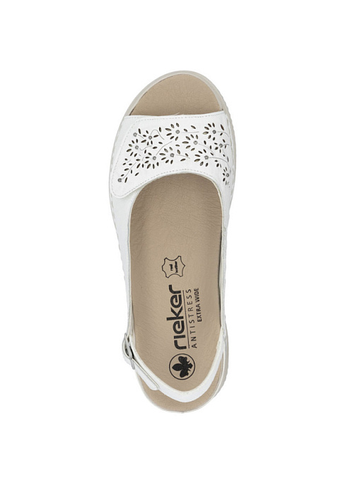 Женские босоножки  RIEKER белые, артикул V7450-80