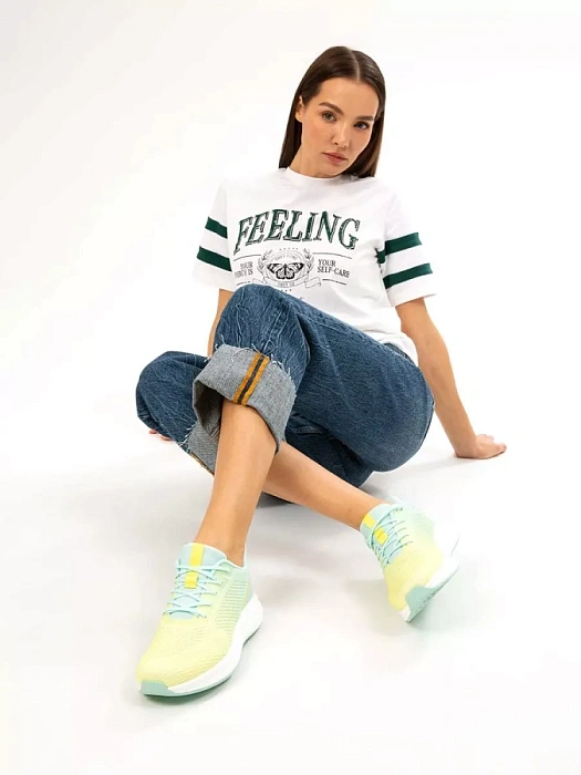 Женские кроссовки SOFIA-ALEXANDRA желтые, артикул SA16786-WB/8-1