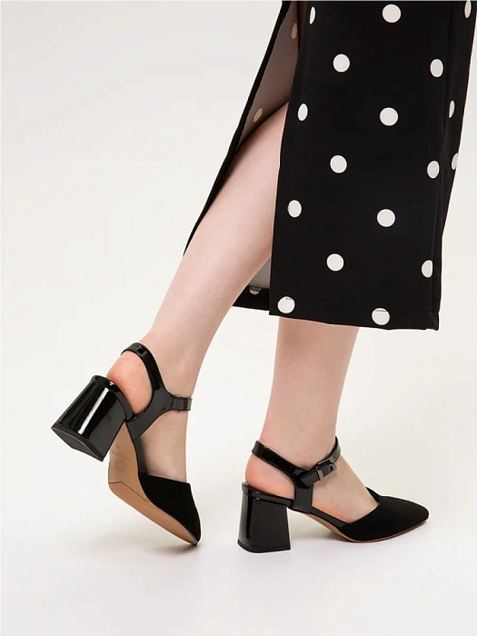 Женские туфли откр. basic FEDERICA RODARI черные, артикул 17E-ZH320-CT20-7Q
