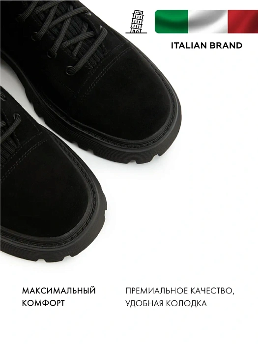 Женские ботинки FEDERICA RODARI черные, артикул 7E-5H543-6-25W