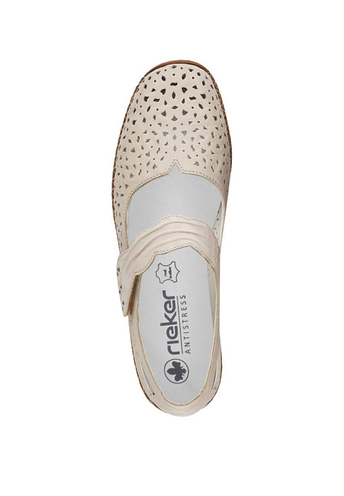 Женские туфли RIEKER бежевые, артикул 41399-60