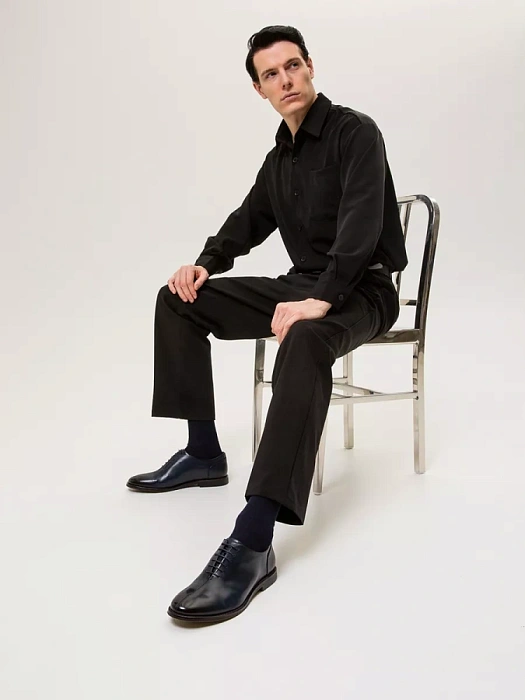 Мужские оксфорды BRUNO RENZONI  синие, артикул G216AB-G5C-BNP