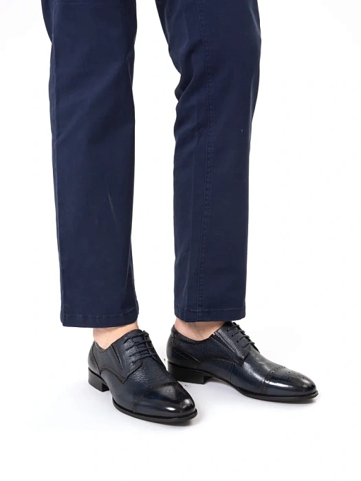 Мужские туфли BRUNO RENZONI  синие, артикул 5526A-707E