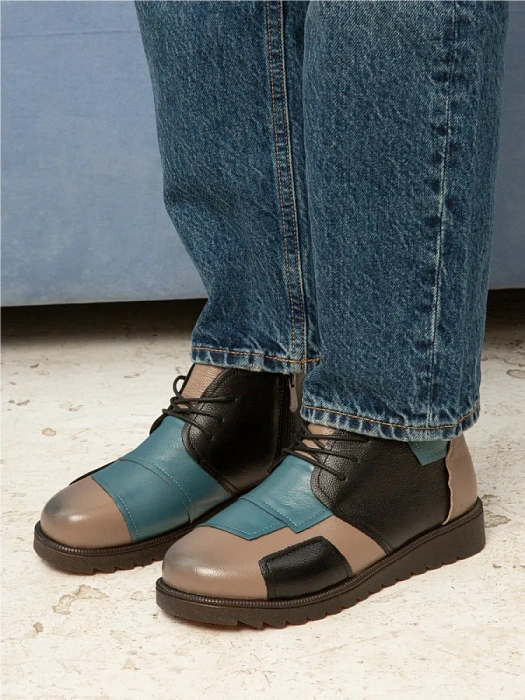 Женские ботинки eObuv голубые, артикул DB-W24-WLM3-01-3