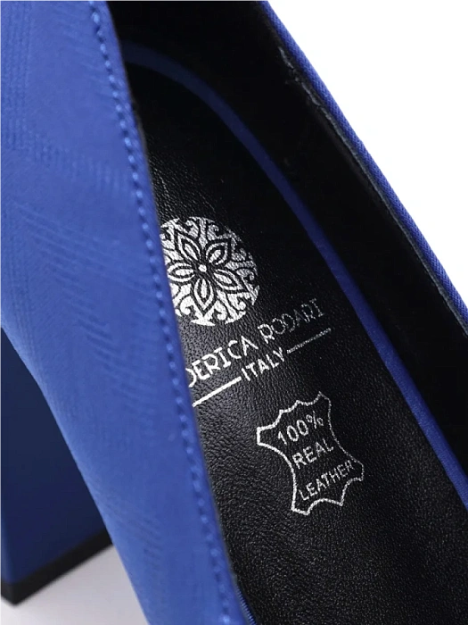 Женские туфли-лодочки FEDERICA RODARI синие, артикул 17E-H595-CT2-1