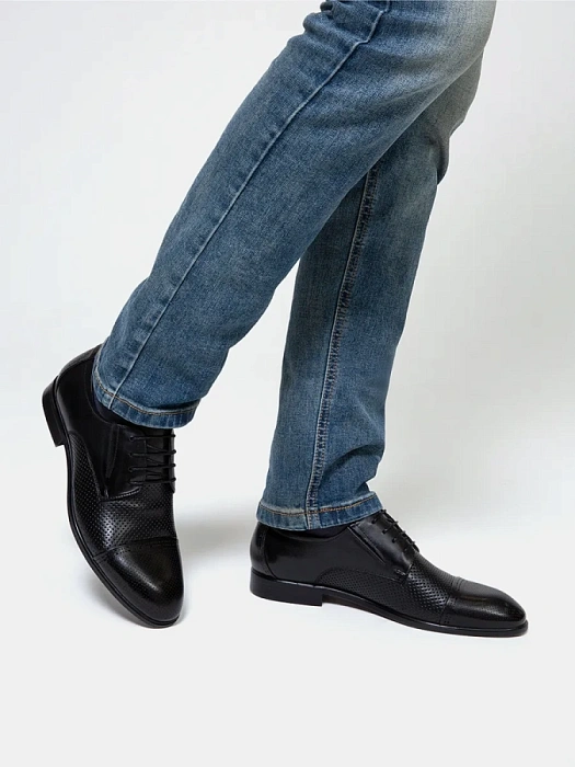 Мужские туфли BRUNO RENZONI  черные, артикул 5529B-913A