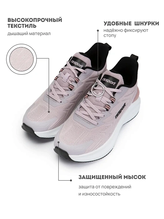 Женские кроссовки RS SPORT розовые, артикул 1855928_pink