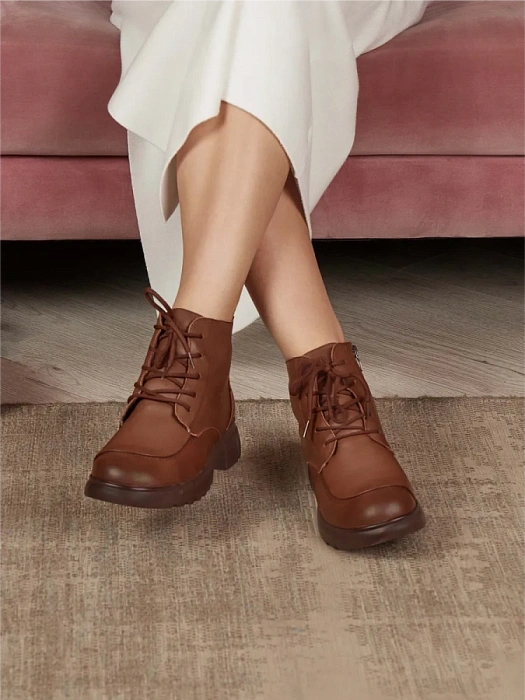 Женские ботинки eObuv коричневые, артикул CTW24-BWLM3-017B(L)