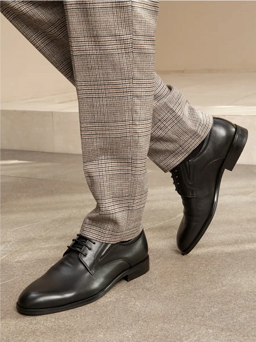 Мужские туфли BRUNO RENZONI  черные, артикул 2465-4-C515