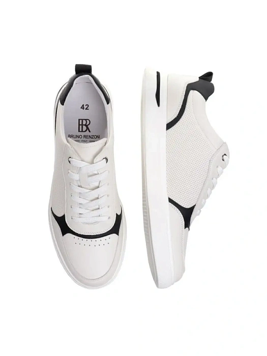 Мужские кроссовки BRUNO RENZONI  белые, артикул Q111B-1D